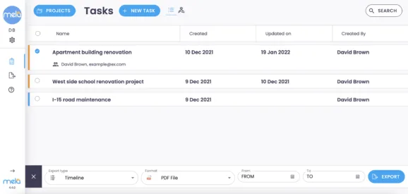 Create your reports with one click